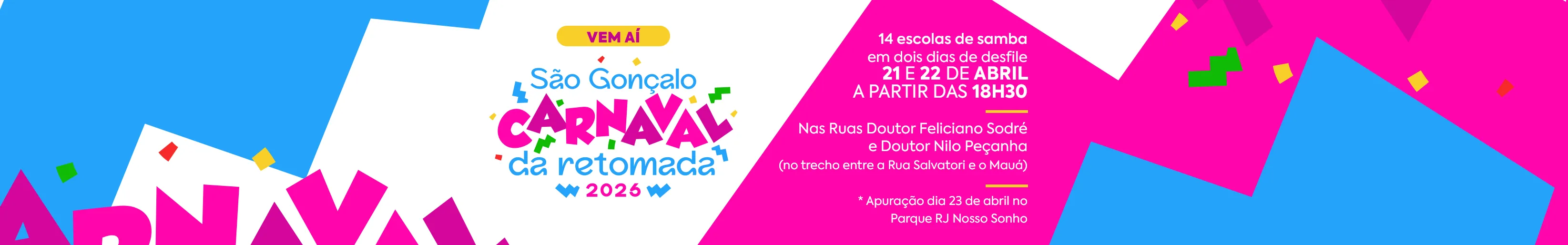 Banner carnaval retomada