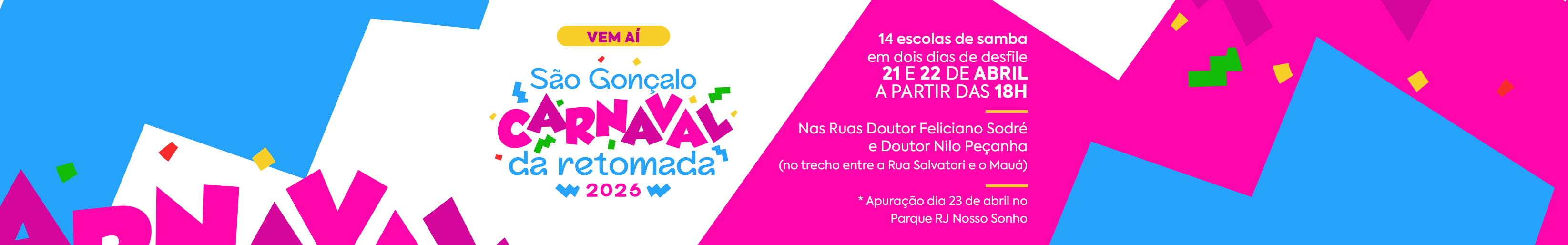 Banner carnaval da retomada